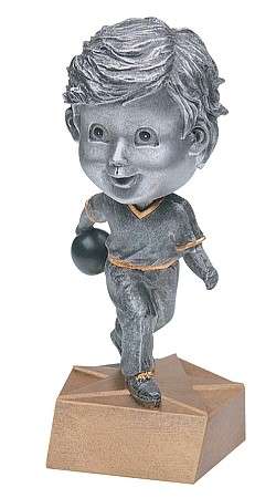 Bowling Bobblehead Trophy - Female / Male | Engraved Bowler Award - 6 Inch Tall Decade Awards