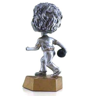 Bowling Bobblehead Trophy - Female / Male | Engraved Bowler Award - 6 Inch Tall Decade Awards