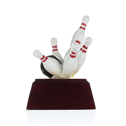 Bowling Pins Trophy | Engraved Bowling Strike Award - 4 or 6 Inch Tall Decade Awards