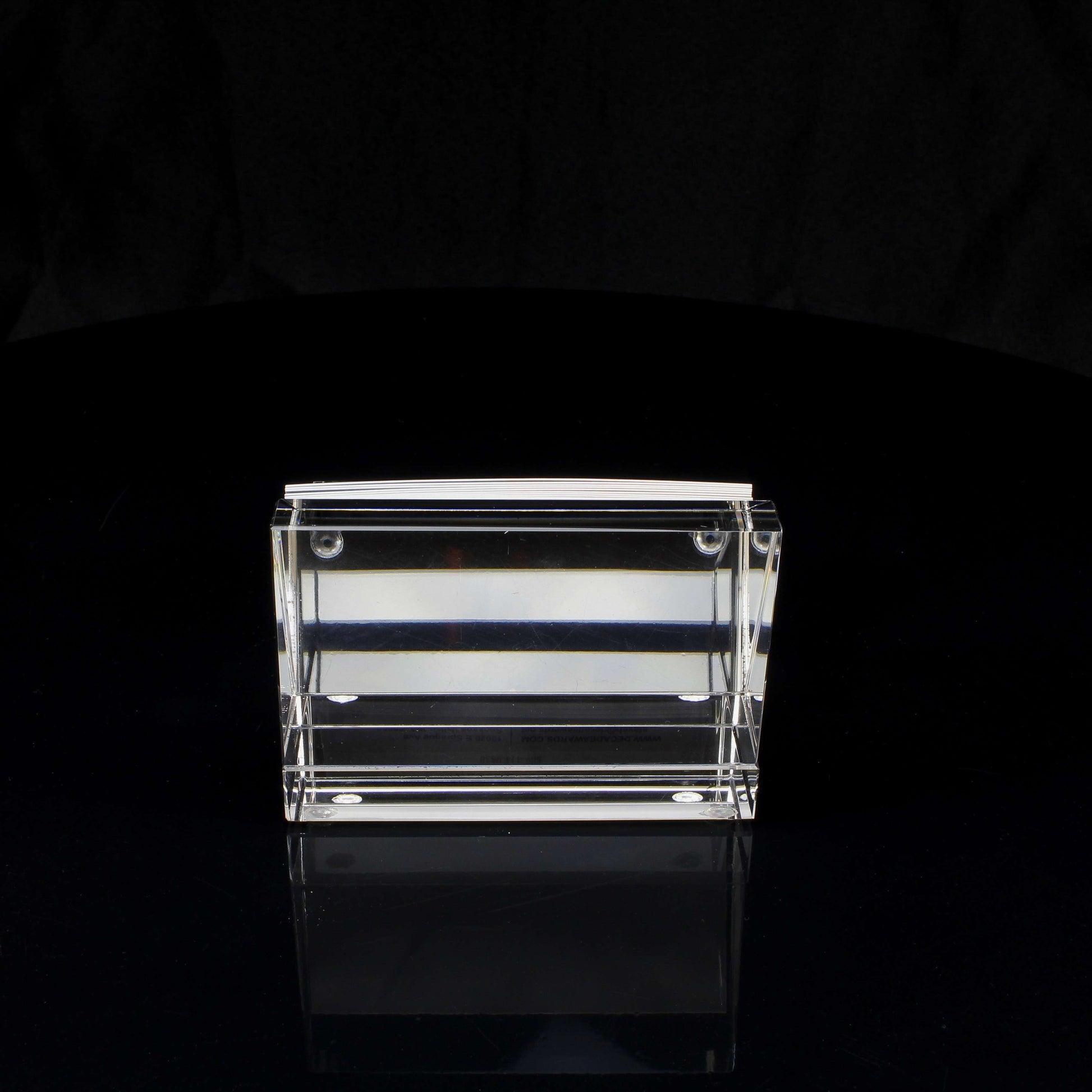 Business Card Holder - Kelsey | Engraved Crystal Business Card Holder - 3.5" x 2.5" Decade Awards