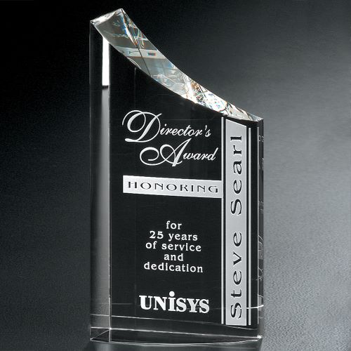 Pacifico Crystal Corporate Award | Engraved Corporate Award - 6, 8, 10 or 12 Inch Tall Decade Awards