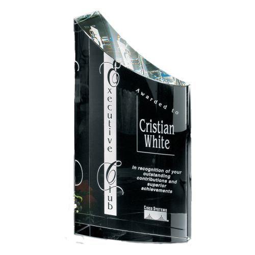 Pacifico Crystal Corporate Award | Engraved Corporate Award - 6, 8, 10 or 12 Inch Tall Decade Awards