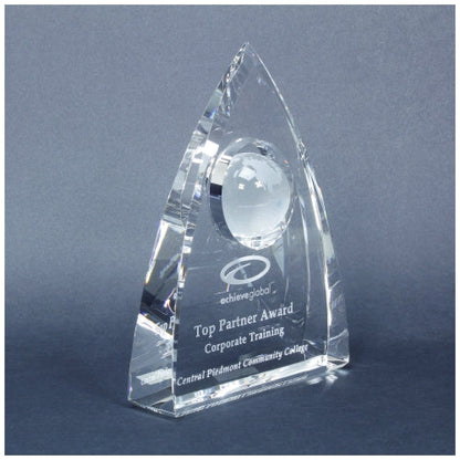 Coronado Global Crystal Award | Engraved Corporate Award - 6, 7 or 8 Inch Tall Decade Awards