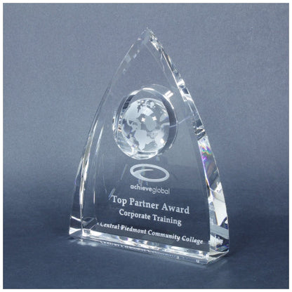 Coronado Global Crystal Award | Engraved Corporate Award - 6, 7 or 8 Inch Tall Decade Awards