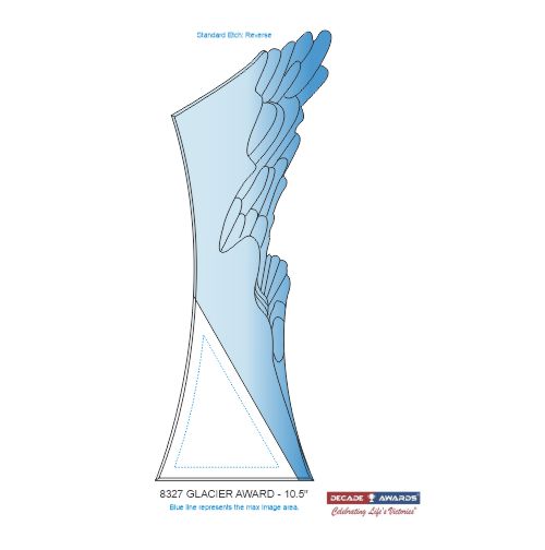 Glacier Crystal Corporate Award | Engraved Crystal Award - 10.5 Inch Tall