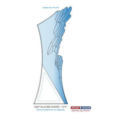 Glacier Crystal Corporate Award | Engraved Crystal Award - 10.5 Inch Tall
