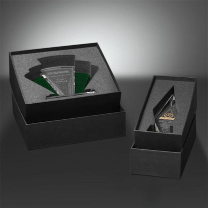 Victory Tower Crystal Corporate Award | Engraved President Award - 8, 10 or 12 Inch Tall Decade Awards