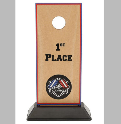 Cornhole Trophy | 1st, 2nd, 3rd Place | Personalized Bag Toss Awards