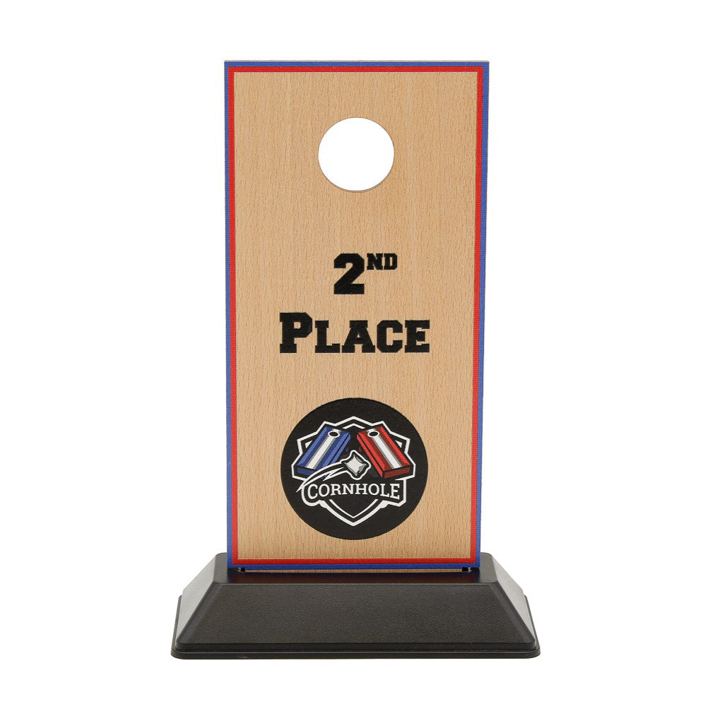 Cornhole Trophy | 1st, 2nd, 3rd Place | Personalized Bag Toss Awards