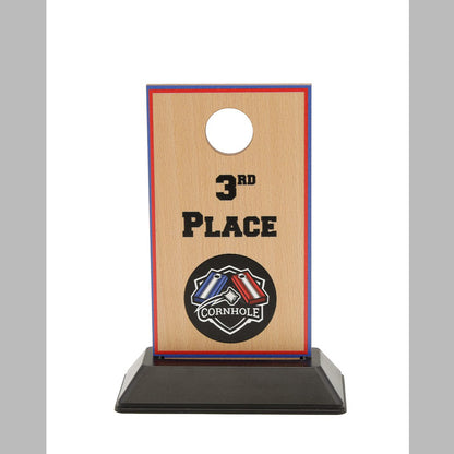 Cornhole Trophy | 1st, 2nd, 3rd Place | Personalized Bag Toss Awards