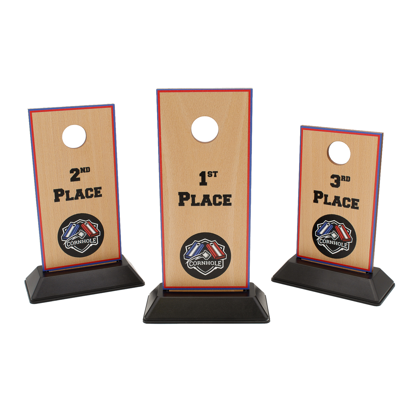 Cornhole Trophy | 1st, 2nd, 3rd Place | Personalized Bag Toss Awards