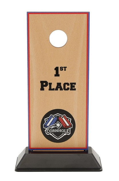 Cornhole Trophy | 1st, 2nd, 3rd Place | Personalized Bag Toss Awards