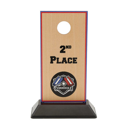 Cornhole Trophy | 1st, 2nd, 3rd Place | Personalized Bag Toss Awards