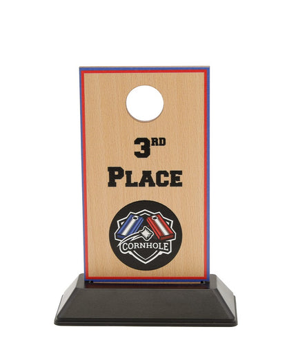 Cornhole Trophy | 1st, 2nd, 3rd Place | Personalized Bag Toss Awards