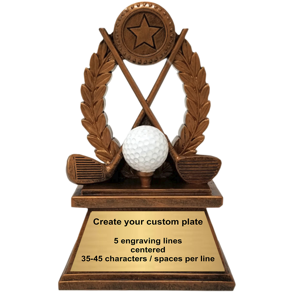 Personalized Golf Trophy | Golf Tournament Award | 7 Inches Tall