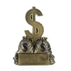 Dollar Sign Trophy | Engraved Sales or Fundraising Award | Gold Bag of Money Prize - 6 Inch Tall Decade Awards