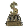 Dollar Sign Trophy | Engraved Sales or Fundraising Award | Gold Bag of Money Prize - 6 Inch Tall Decade