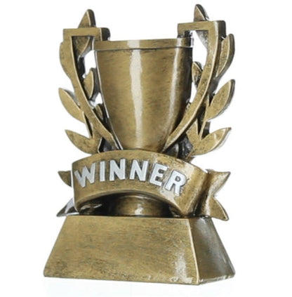 WINNER Trophy | Engraved Gold Cup and Laurel Winners Award  - 6 Inch Tall Decade Awards