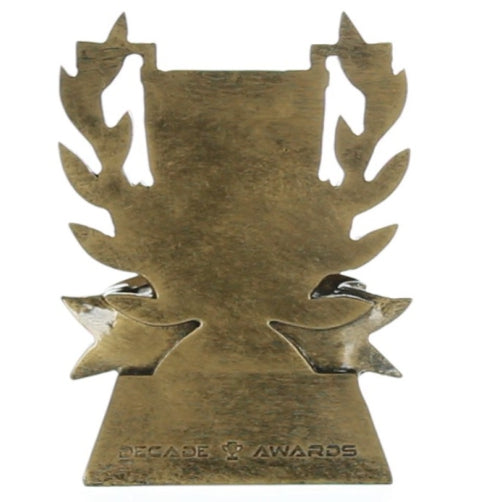 WINNER Trophy | Engraved Gold Cup and Laurel Winners Award  - 6 Inch Tall Decade Awards