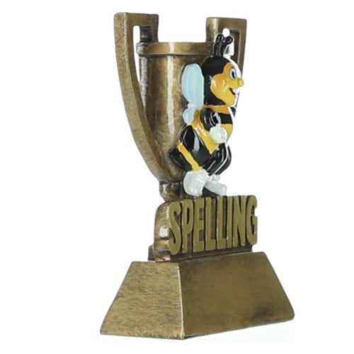 Spelling Bee Trophy | Engraved Gold Spelling B Cup Award | Academic Trophy - 6 Inch Tall Decade Awards