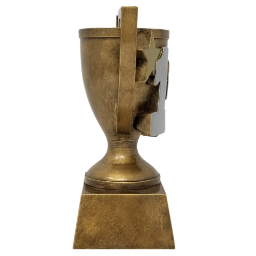 1st, 2nd or 3rd Place Gold Cup Trophy | Engraved 3D Gold Cup Place Award - 5, 6 or 7 Inch Tall Decade Awards