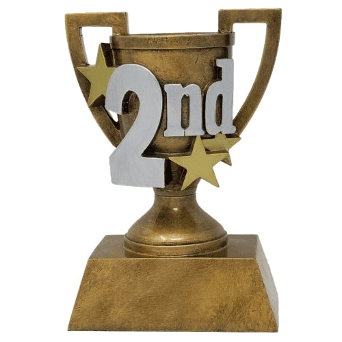 1st, 2nd or 3rd Place Gold Cup Trophy | Engraved 3D Gold Cup Place Award - 5, 6 or 7 Inch Tall Decade Awards