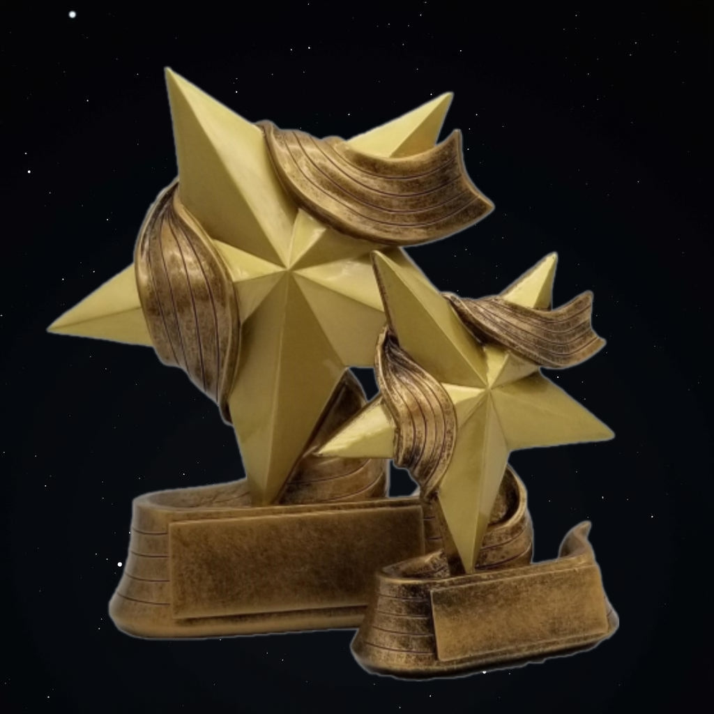 Star Trophy, Gold | Engraved Gold Star Award | Employee Superstar Recognition - 5 or 7 Inch Tall Decade Awards