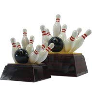 Bowling Pins Trophy | Engraved Bowling Strike Award - 4 or 6 Inch Tall Decade Awards