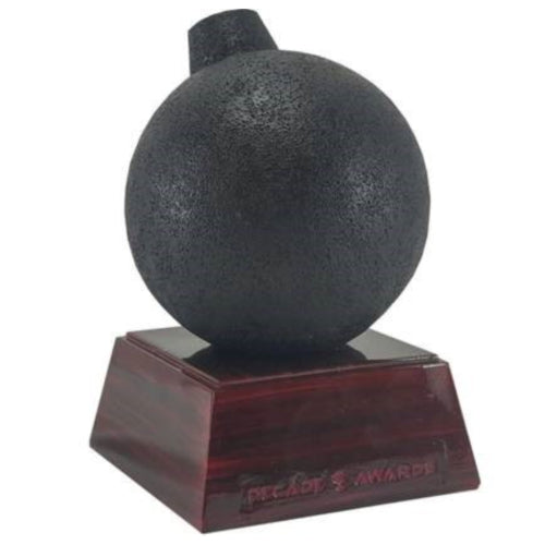 Bomb Trophy | Cartoon Bomb Trophy with Wick | Engraved Da Bomb Award - 5.5 Inch Tall Decade Awards