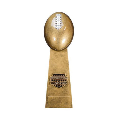 Fantasy Football Champion Tower Trophy - Gold | Engraved FFL Award - 11.5 or 16 Inch Tall