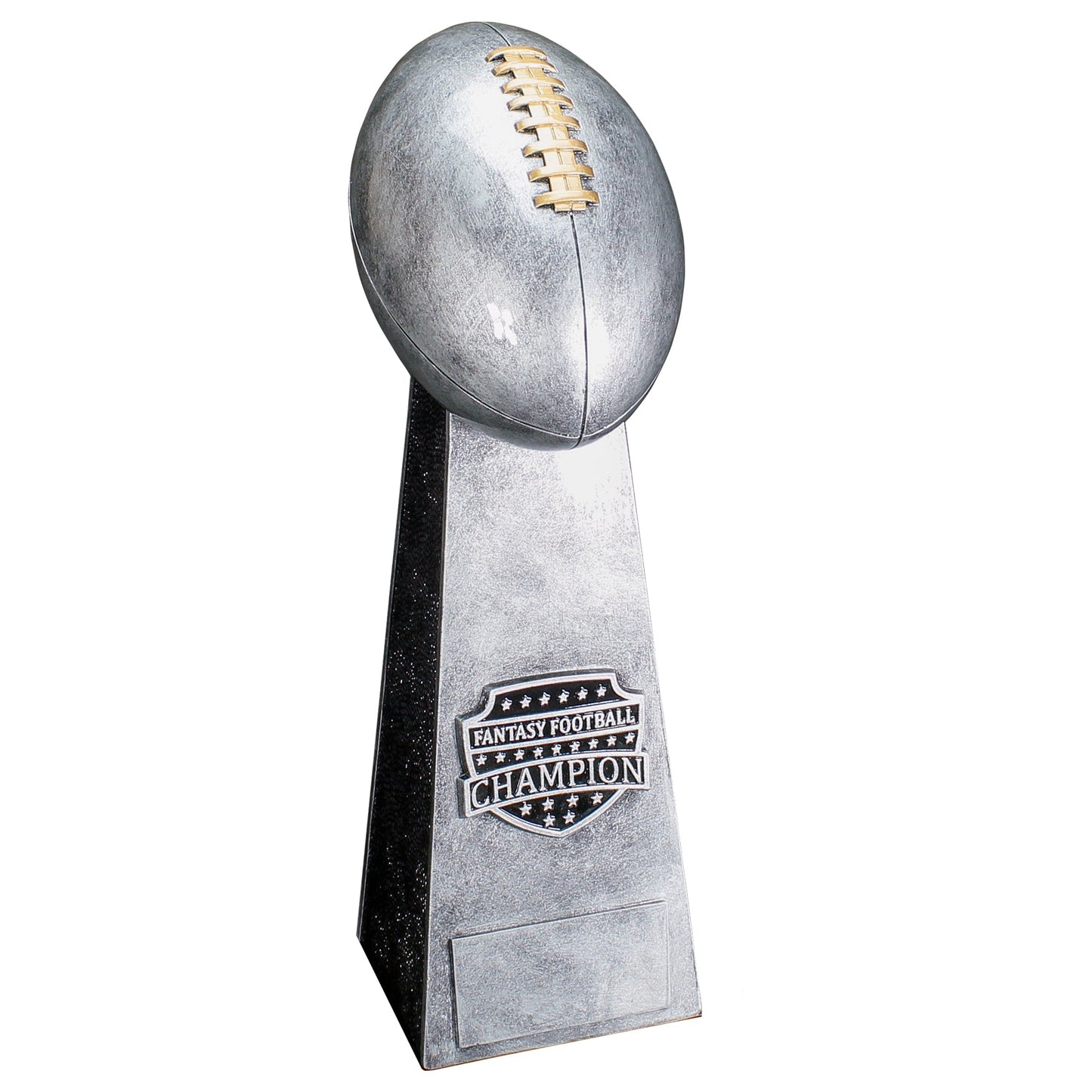 Fantasy Football Champion Tower Trophy - Silver - Engraved FFL Award - Fantasy League Champion Trophy - 11.5 or 16 Inch Tall Decade Awards