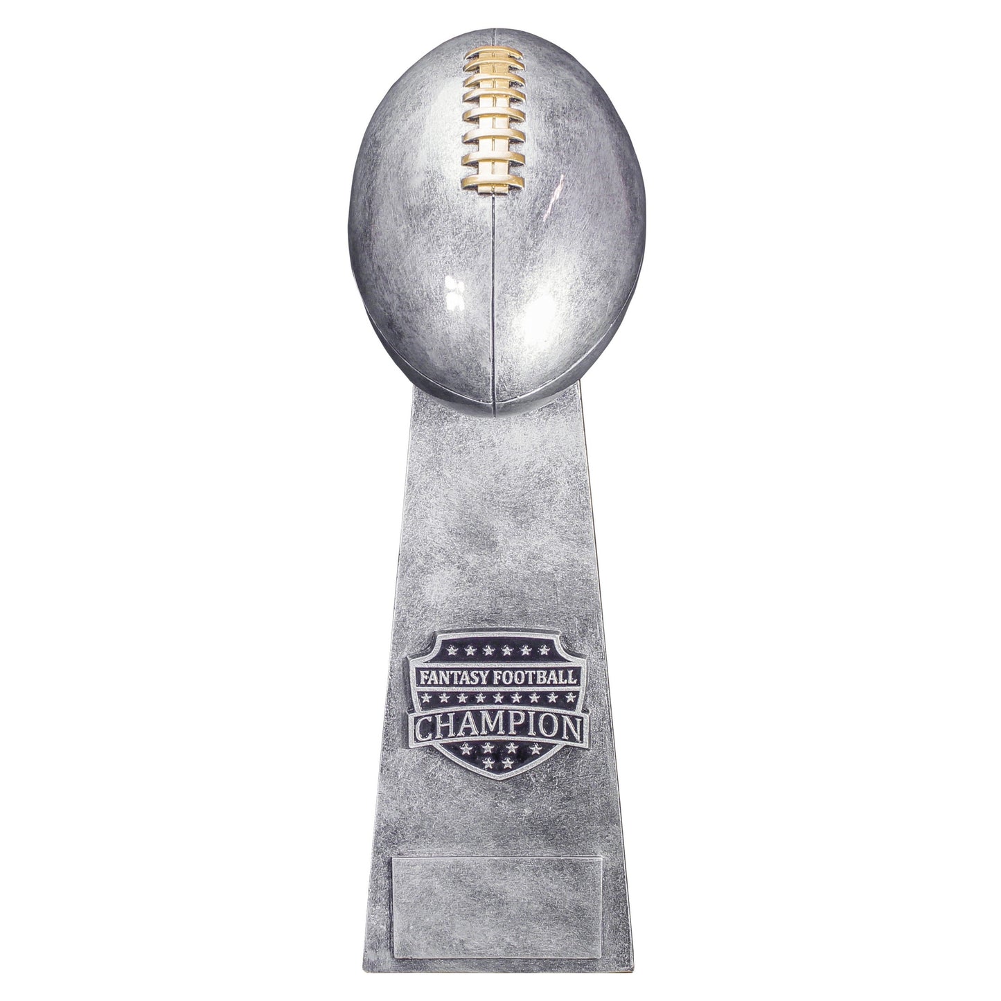 Fantasy Football Champion Tower Trophy - Silver - Engraved FFL Award - Fantasy League Champion Trophy - 11.5 or 16 Inch Tall Decade Awards