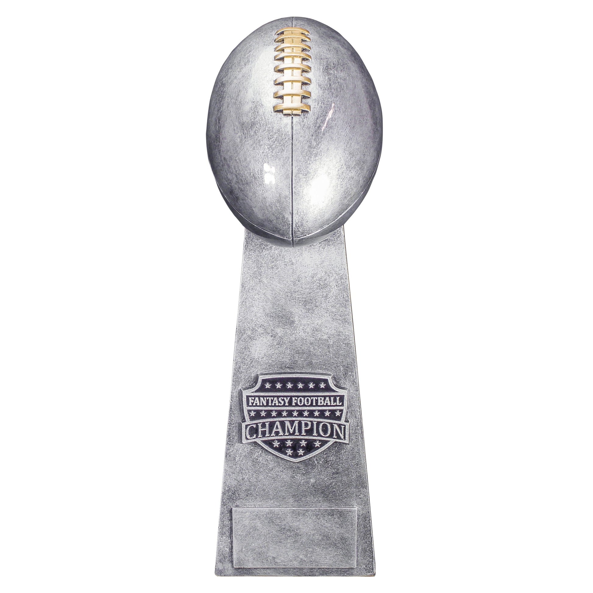 Fantasy Football Champion Tower Trophy - Silver - Engraved FFL Award - Fantasy League Champion Trophy - 11.5 or 16 Inch Tall Decade Awards