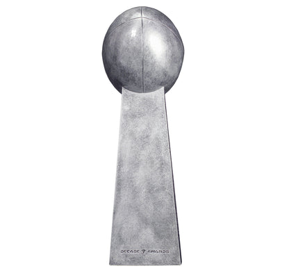 Fantasy Football Champion Tower Trophy - Silver - Engraved FFL Award - Fantasy League Champion Trophy - 11.5 or 16 Inch Tall Decade Awards