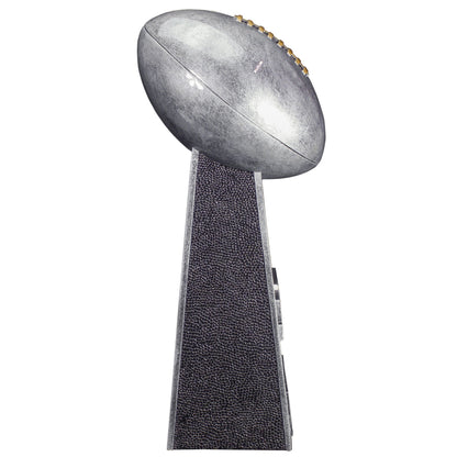 Fantasy Football Champion Tower Trophy - Silver - Engraved FFL Award - Fantasy League Champion Trophy - 11.5 or 16 Inch Tall Decade Awards