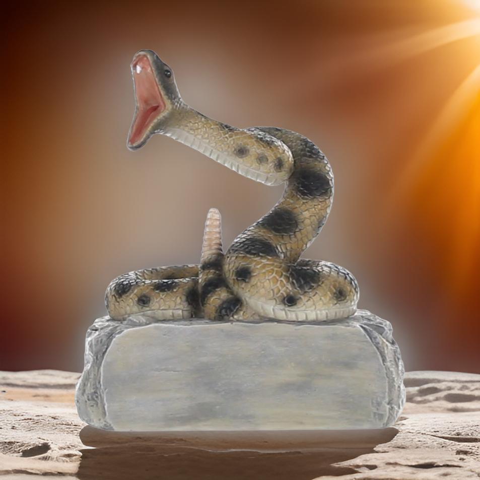 Rattlesnake Mascot Trophy | Engraved Color Snake Mascot Award - 6 Inch Tall Decade Awards