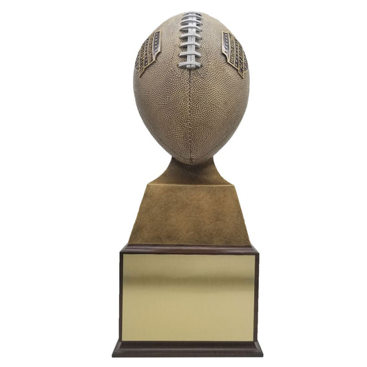Fantasy Football Champion Perpetual Trophy | Engraved Gold with Silver Laces FFL Champion Perpetual Trophy - 17 Inch Tall Decade Awards