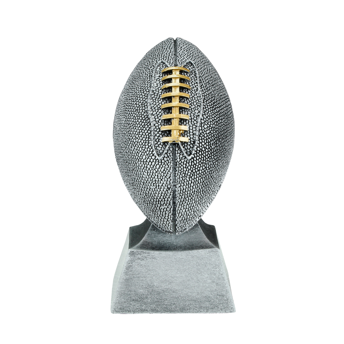 Personalized Football Champion Trophy, Silver with Gold Laces - FFL Champion Award - 6 Inch