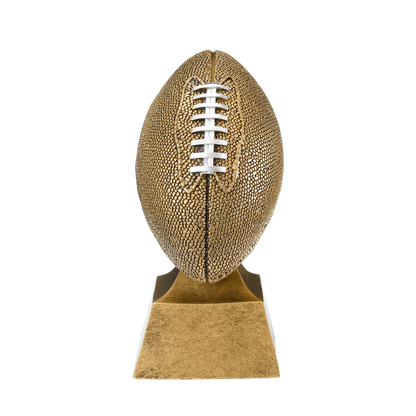 Personalized Football Champion Trophy, Gold with Silver Laces - Football Champion Award - 6 Inch