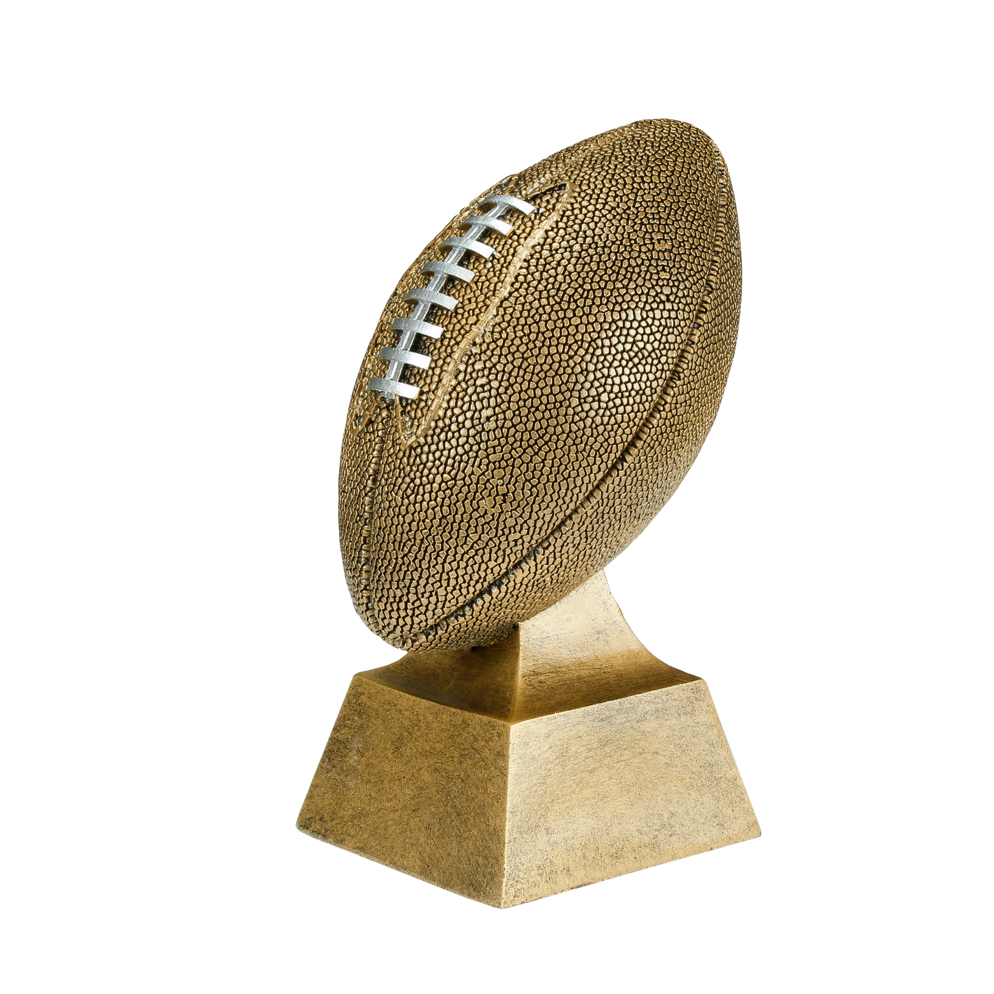 Personalized Football Champion Trophy, Gold with Silver Laces - Football Champion Award - 6 Inch