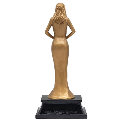 Female Achievement Trophy - Gold | Engraved Classic Female Goddess Award - 8 Inch Tall Decade Awards