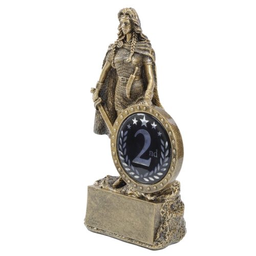 Female Champion Trophy - 2nd Place | Engraved Woman Warrior Second Place Award - 6.75 Inch Tall Decade Awards