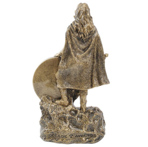 Female Champion Pink Ribbon Trophy | Engraved Woman Warrior Breast Cancer Awareness Award - 6.75 Inch Tall Decade Awards