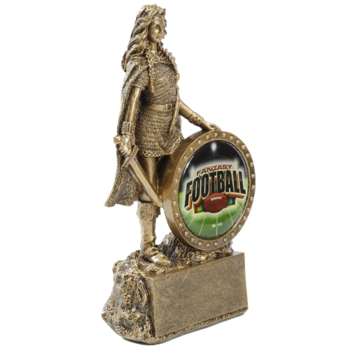 Female Champion, FFL | Female Winner Fantasy Football Trophy | Engraved FFL Woman Warrior Award - 6.75 Inch Tall Decade Awards