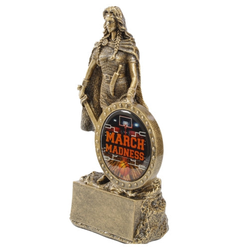 Female Champion Trophy - March Madness | Engraved Bracket Warrior Woman Award - 6.75 Inch Tall Decade Awards