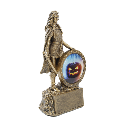 Female Halloween Trophy - | Engraved Woman Warrior Halloween Award - 6.75 Inch Tall Decade Awards