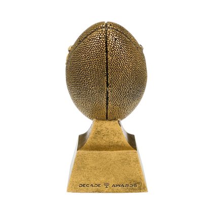 Personalized Fantasy Football Champion Trophy, Gold with Silver Laces - FFL Award - 6 or 12 Inch