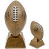 Gold Fantasy Football Trophy with contrasting silver laces and Champion shield – Custom engraved FFL winner award from Decade Awards