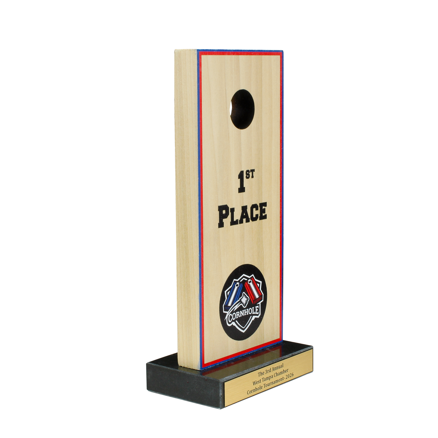Cornhole Board Trophy | 1st, 2nd or 3rd Place | Personalized Cornhole Award