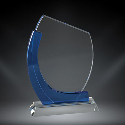 Chesapeake Crystal Award | Engraved Corporate Award - 7.875 or 8.5 Inch Tall Decade Awards